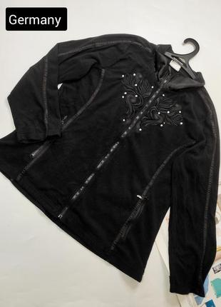 Кофта флис женская черная на молнии от бренда germany 40/422 фото