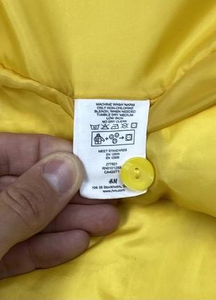 H&m l.o.g.g. куртка пуховик 42 размер женская зимняя желтая оригинал5 фото