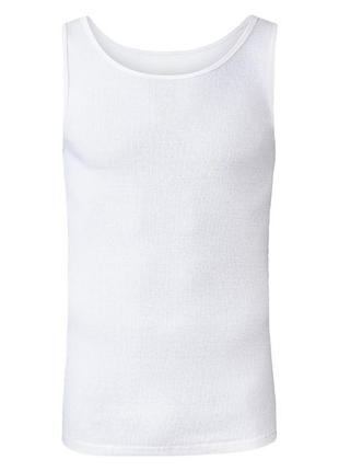 Майка бельевая однотонная рубчик для мужчины livergy lidl 498168 xxl белый