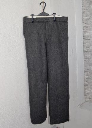 Xs - s жіночі трендові базові теплі штани брюки палаццо рівні однотонні вовна зара zara6 фото