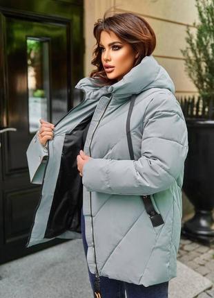 Супер теплая женская куртка (зима) большие размеры и норма (р.54-64)4 фото