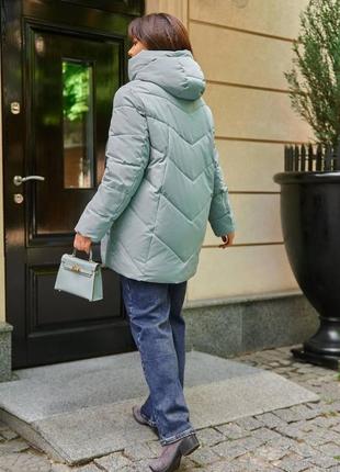 Супер теплая женская куртка (зима) большие размеры и норма (р.54-64)3 фото
