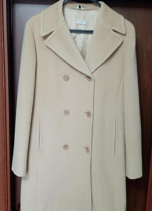 Шикарное двубортное шерстяное пальто max & co (оригинал, италия)