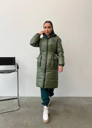 Женская длинная зимняя куртка пальто цвета6 фото