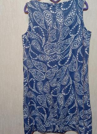 Легка натуральна сукня, в складі льон, р.124 фото