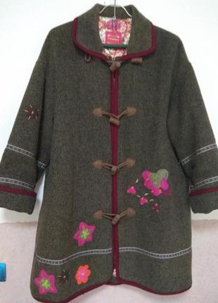 Пальто шерстяное шерсть оверсайз