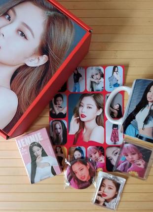 Подарунковий бокс ким дженни jennie black pink із 7 предметів