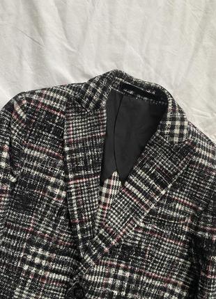 Очень крутой пиджак удлиненный оверсайз в клетку дорогой бренд made in italy4 фото