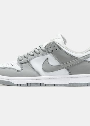 Женские кроссовки nike sb dunk low grey white 36