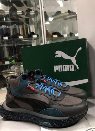 Зимние ботинки кроссовки puma wild rider mid castlerock