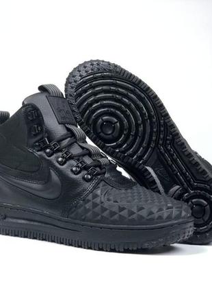 Мужские зимние высокие кроссовки nike lunar force 1 duckboot черные