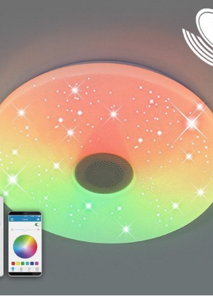 Люстра светодиодная потолочная luminaria a-play 40w rgb r330 app shiny 220v ip20, led светильник