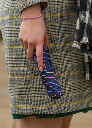 Зонт женский fulton l553-041253 superslim-2 rainbow pinstripes (разноцветные полосы)