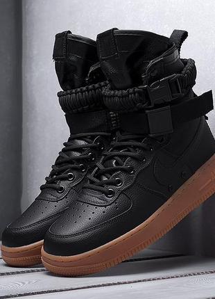 Мужские кроссовки nike air force af 1 black 526