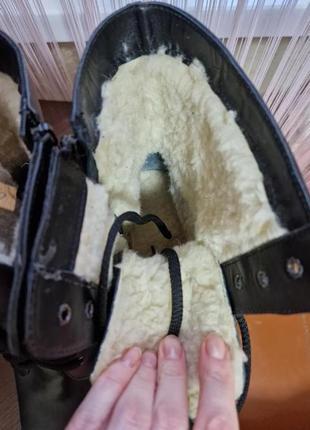 Новые ортопедические зимние кожаные сапоги ботинки на широкую ножку3 фото