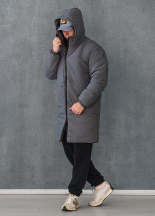 Пуховик удлиненный зимний, куртка мужская2 фото