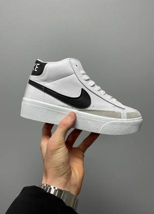 Кроссовки nike blazer mid platform «white black’