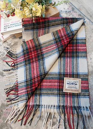 Шерстяной шарф в клетку тартан heritage traditions(30 см на 170 см)