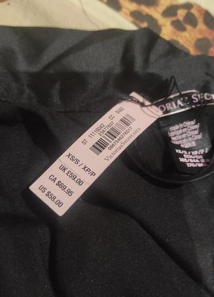 Новый халат черный атласный victoria’s secret с биркой6 фото