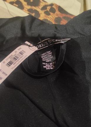 Новий халат чорний атласний victoria's secret з біркою4 фото