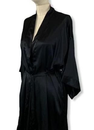 Новий халат чорний атласний victoria's secret з біркою3 фото