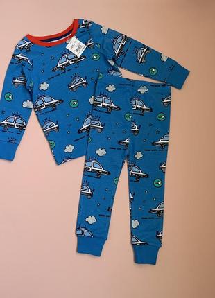 Стильная трикотажная пижамка в голубом цвете некст1 фото