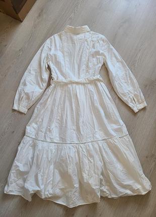 Сукня сарафан плаття сорочка біла під пояс вишивка перфорація zara m
l xl 7521/0567 фото