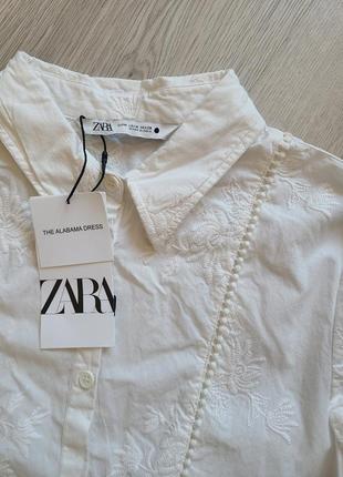 Сукня сарафан плаття сорочка біла під пояс вишивка перфорація zara m
l xl 7521/0568 фото