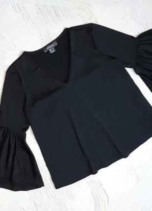 Стильная черная праздничная блуза primark, размер 42 - 44