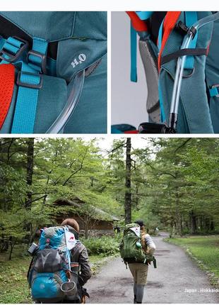 Трекинговый туристический рюкзак naturehike 65+5 литров с чехлом7 фото