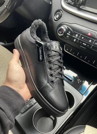 Зимние мужские кроссовки calvin klein black (мех) 40-41-42-43-44-452 фото