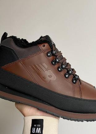 Зимові кросівки new balance 754 brown хутро