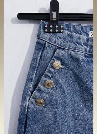 Джинсы с высокой посадкой zara denim jeans2 фото