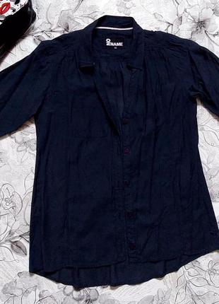 Женская темно-синяя рубашка