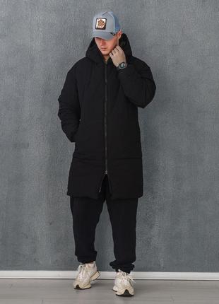 Зимний удлиненный пуховик, куртка с капюшоном. водоотталкивающая плащевка, синтепух s-xl8 фото