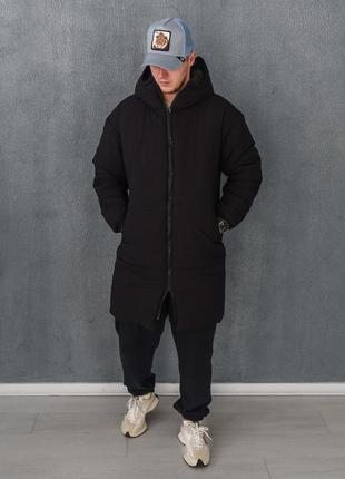 Зимний удлиненный пуховик, куртка с капюшоном. водоотталкивающая плащевка, синтепух s-xl9 фото