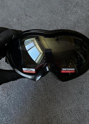 Чоловічі чорні гірськолижні окуляри olympic eyewear