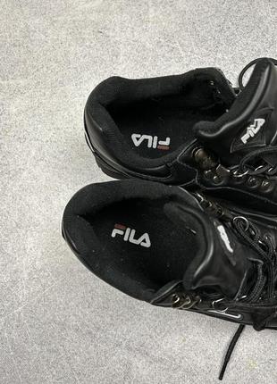 Fila trailblazer кожаные черные ботинки кроссовки деми ботинки4 фото