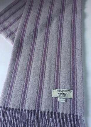 Мягчайший кашемировый шарф johnstons шотландия