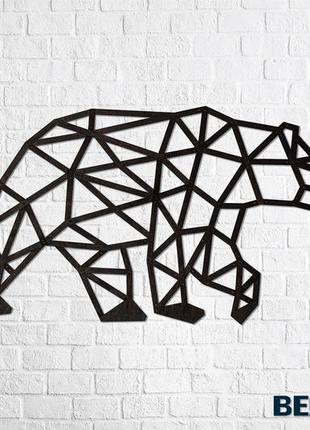 Пазл ewa интерьерный деревянный на стену bear 76x44x0,7см. 167эл. медведь