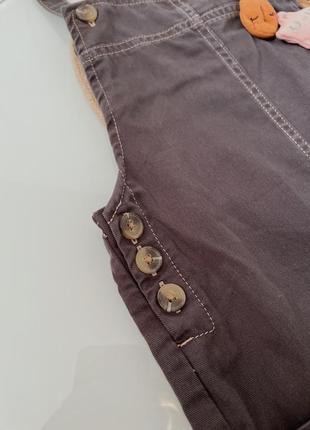 Стильный трендовый милый джинсовый комбинезон с нашивками5 фото