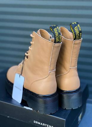 Черевики dr.martens jadon beige matte6 фото