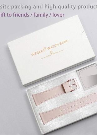 Шкіряний ремінець браслет wfeagl для інтелектуальних годинників fitbit versa із захисним склом