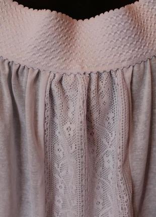 Блуза під вишиванку з мереживом відкриті плечі розмір l5 фото