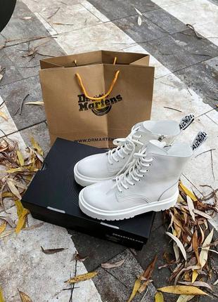 Ботинки dr.martens white patent premium (без утепления )