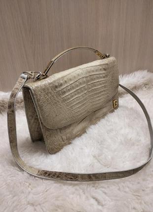 Роскошная сумка из натуральной кожи крокодила