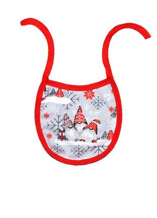 Слюнявчик гномы красные хлопок