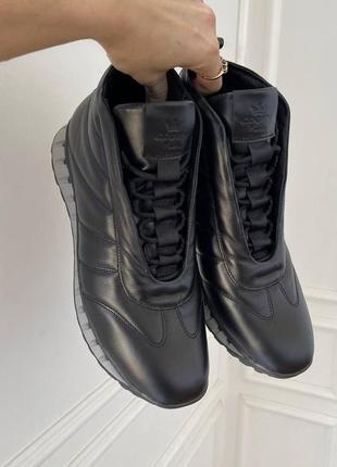 Якісні чоловічі високі кросівки черевики, натуральна шкіра, всередині байка або хутро на вибір, 40-45 розміри
