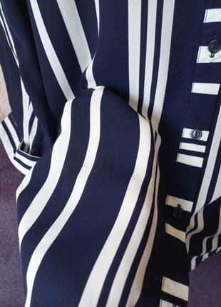 Шикарная актуальная блуза рубашка в полоску в полоску в принт5 фото