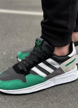 Кроссовки adidas green-silver